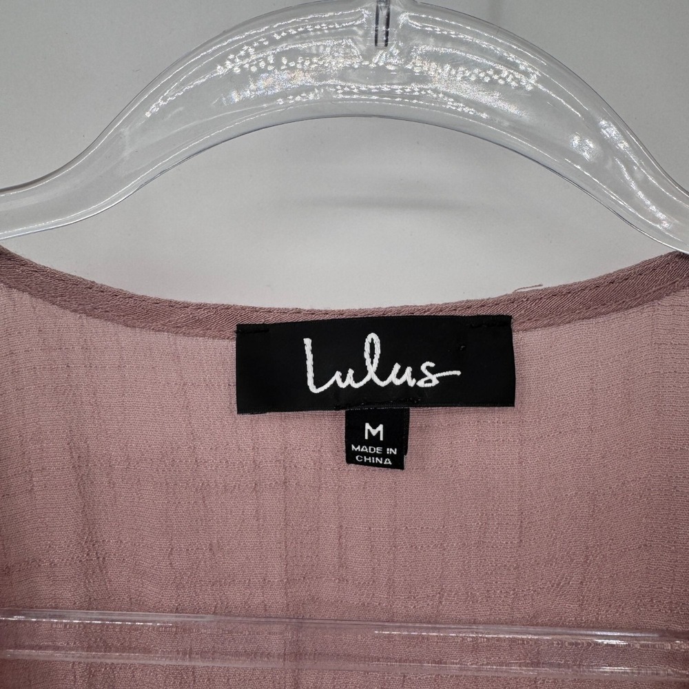 Lulus Long Duster Hippie Boho Festival Womens Medium Pink Lace Coquette - Picture 6 of 9